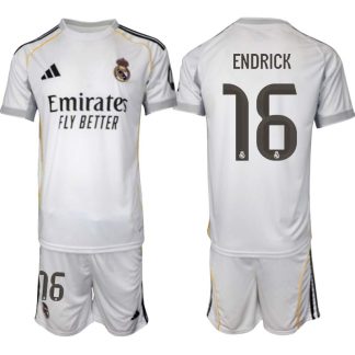 Real Madrid Hemmaställ Herr 2025/26 – Endrick Felipe 16 – Kortärmad Fotbollströja + Shorts
