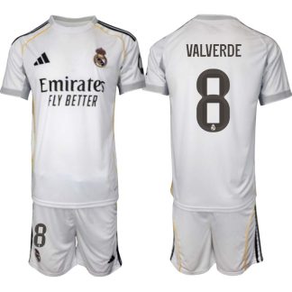 Real Madrid Hemmaställ Herr 2025/26 – Federico Valverde 8 – Kortärmad Fotbollströja + Shorts
