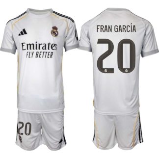 Real Madrid Hemmaställ Herr 2025/26 – Fran García 20 – Kortärmad Fotbollströja + Shorts