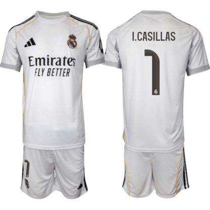 Real Madrid Hemmaställ Herr 2025/26 – Iker Casillas 1 – Kortärmad Fotbollströja + Shorts