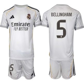 Real Madrid Hemmaställ Herr 2025/26 – Jude Bellingham 5 – Kortärmad Fotbollströja + Shorts