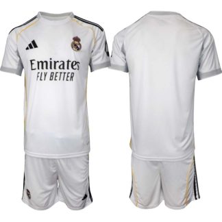 Real Madrid Hemmaställ Herr 2025/26 Kortärmad Fotbollströja + Shorts