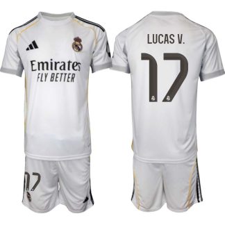 Real Madrid Hemmaställ Herr 2025/26 – Lucas Vazquez 17 – Kortärmad Fotbollströja + Shorts