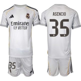Real Madrid Hemmaställ Herr 2025/26 – Raúl Asencio 35 – Kortärmad Fotbollströja + Shorts