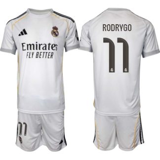Real Madrid Hemmaställ Herr 2025/26 – Rodrygo 11 – Kortärmad Fotbollströja + Shorts