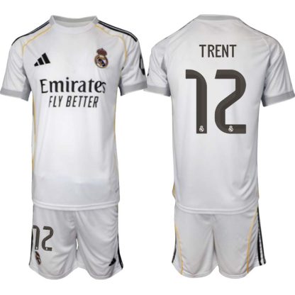 Real Madrid Hemmaställ Herr 2025/26 – Trent Alexander-Arnold 12 – Kortärmad Fotbollströja + Shorts