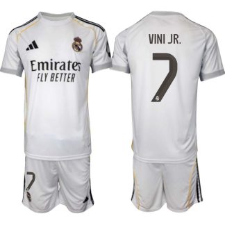 Real Madrid Hemmaställ Herr 2025/26 – Vinicius Junior 7 – Kortärmad Fotbollströja + Shorts