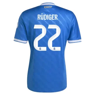 Real Madrid Herr Tredjetröja 2025/26 – Antonio Rüdiger 22 – Kortärmad Fotbollströja