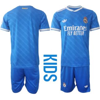 Real Madrid Tredjetröja Barn 2025/26 – Kortärmad Fotbollströja + Shorts