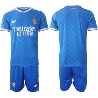 Real Madrid Tredjetröja Herr 2025/26 Kortärmad Fotbollströja + Shorts