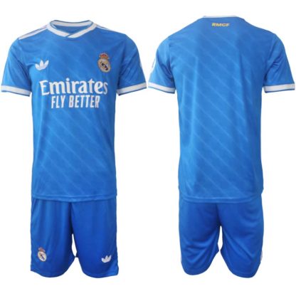 Real Madrid Tredjetröja Herr 2025/26 Kortärmad Fotbollströja + Shorts