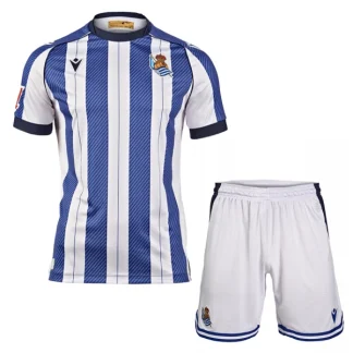 Real Sociedad Barn Hemmaställ 2025/26 – Kortärmad Fotbollsställ med Shorts