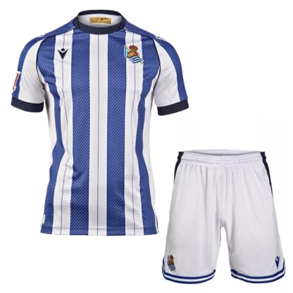Real Sociedad Barn Hemmaställ 2025/26 – Kortärmad Fotbollsställ med Shorts
