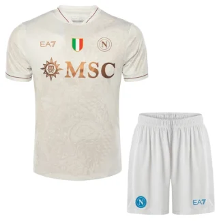 SSC Napoli Barn Bortaställ 2025/26 – Kortärmad Fotbollsställ med Shorts