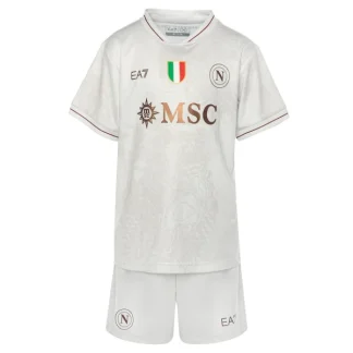 SSC Napoli Barn Bortaställ 2025/26 – Kortärmad Fotbollströja + Shorts