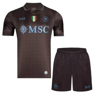 SSC Napoli Barn Tredjeställ 2025/26 – Kortärmad Fotbollströja + Shorts