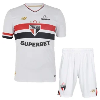 São Paulo FC Barn Hemmaställ 2025/26 – Kortärmad Fotbollströja + Shorts