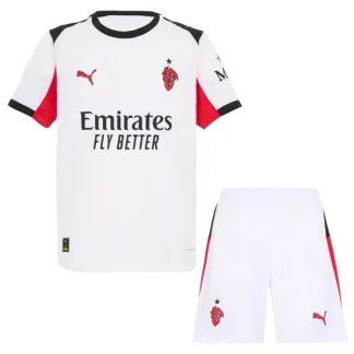 AC Milan Barn Bortaställ 2025/26 – Kortärmad Fotbollströja + Shorts