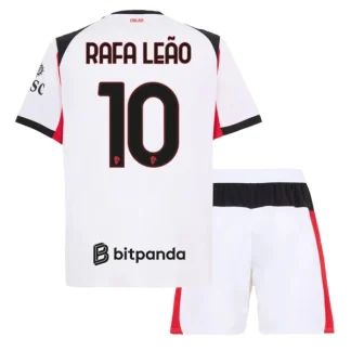 AC Milan Barn Bortaställ 2025/26 – Rafael Leão 10 – Kortärmad Fotbollströja + Shorts