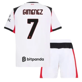 AC Milan Barn Bortaställ 2025/26 – Santiago Gimenez 7 – Kortärmad Fotbollströja + Shorts