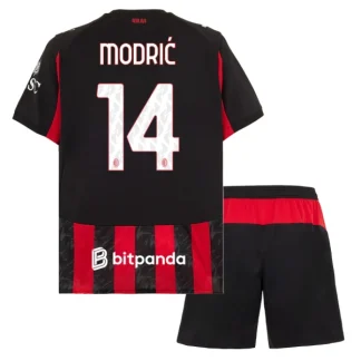 AC Milan Barn Hemmaställ 2025/26 – Luka Modrić 14 – Kortärmad Fotbollströja + Shorts