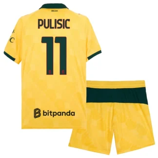 AC Milan Barn Tredjeställ 2025/26 – Christian Pulisic 11 – Kortärmad Fotbollströja + Shorts