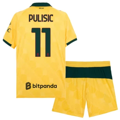 AC Milan Barn Tredjeställ 2025/26 – Christian Pulisic 11 – Kortärmad Fotbollströja + Shorts