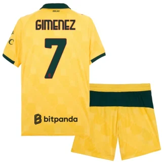 AC Milan Barn Tredjeställ 2025/26 – Santiago Gimenez 7 – Kortärmad Fotbollströja + Shorts