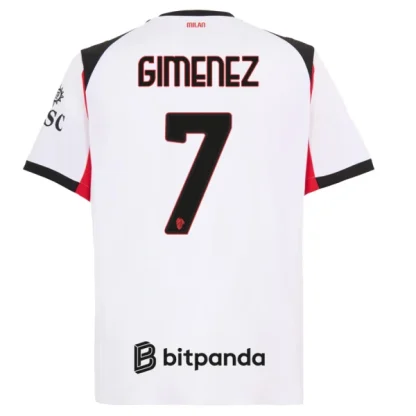 AC Milan Herr Bortatröja 2025/26 – Santiago Gimenez 7 – Kortärmad Fotbollströja
