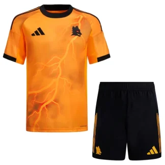 AS Roma Barn Bortaställ 2025/26 Kortärmad Tröja + Shorts