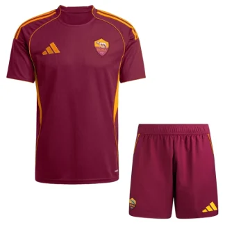 AS Roma Barn Hemmaställ 2025/26 – Kortärmad Fotbollströja + Shorts