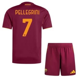 AS Roma Barn Hemmaställ 2025/26 – Lorenzo Pellegrini 7 – Kortärmad Fotbollströja + Shorts