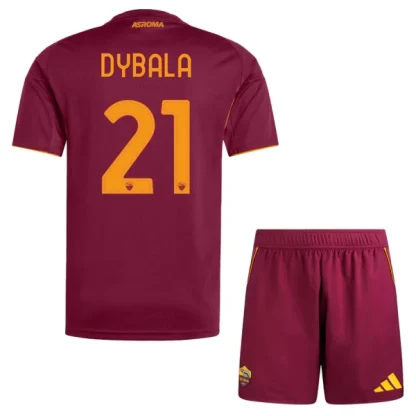 AS Roma Barn Hemmaställ 2025/26 – Paulo Dybala 21 – Kortärmad Fotbollströja + Shorts