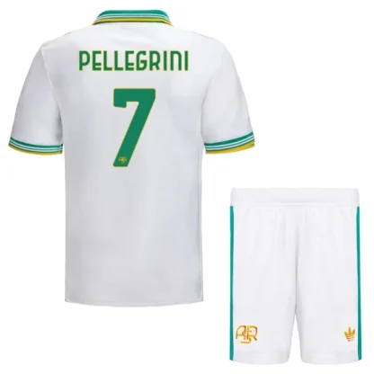 AS Roma Barn Tredjeställ 2025/26 – Lorenzo Pellegrini 7 – Kortärmad Fotbollströja + Shorts