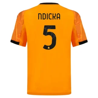 AS Roma Herr Bortatröja 2025/26 Evan Ndicka 5 Kortärmad Fotbollströja