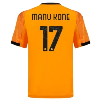 AS Roma Herr Bortatröja 2025/26 Manu Kone 17 Kortärmad Fotbollströja