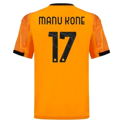 AS Roma Herr Bortatröja 2025/26 Manu Kone 17 Kortärmad Fotbollströja