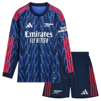 Arsenal Barn Bortaställ 2025/26 – Långärmad Fotbollströja + Shorts