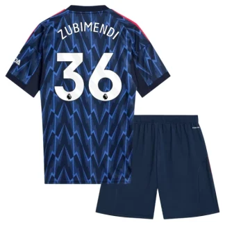 Arsenal Barn Bortaställ 2025/26 – Martín Zubimendi 36 – Kortärmad Fotbollströja + Shorts