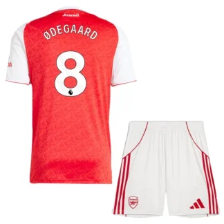 Arsenal Barn Hemmaställ 2025/26 – Martin Ødegaard 8 – Kortärmad Fotbollströja + Shorts