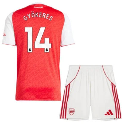 Arsenal Barn Hemmaställ 2025/26 – Viktor Gyökeres 14 – Kortärmad Fotbollströja + Shorts