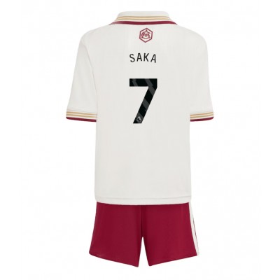 Arsenal Barn Tredjeställ 2025/26 Bukayo Saka 7 Kortärmad Tröja + Shorts