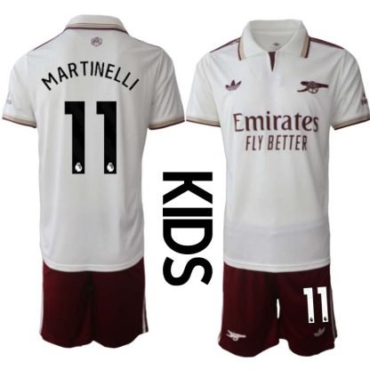 Arsenal Barn Tredjeställ 2025/26 Gabriel Martinelli 11 Kortärmad Tröja + Shorts