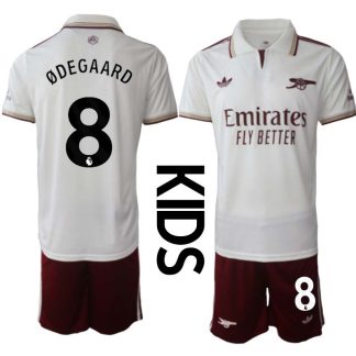 Arsenal Barn Tredjeställ 2025/26 Martin Ødegaard 8 Kortärmad Tröja + Shorts