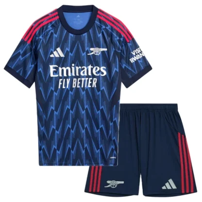 Arsenal Bortaställ 2025/26 Barn Kortärmad Fotbollströja + Shorts