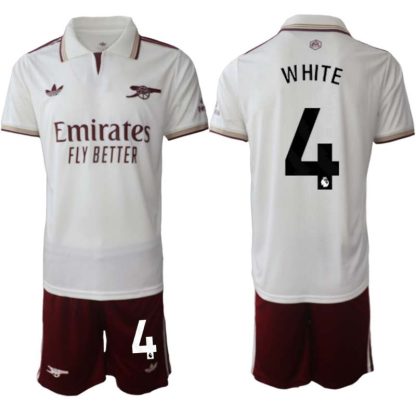 Arsenal Herr Tredjeställ 2025/26 – Ben White 4 – Kortärmad Fotbollströja + Shorts