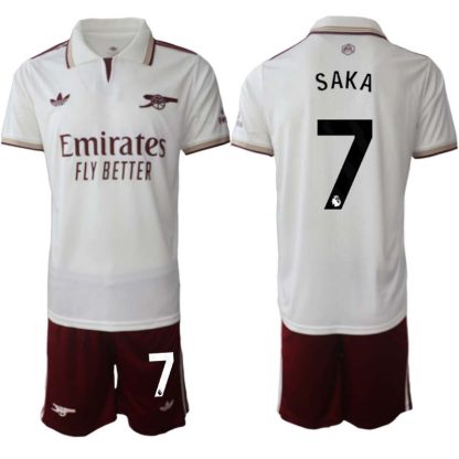 Arsenal Herr Tredjeställ 2025/26 – Bukayo Saka 7 – Kortärmad Fotbollströja + Shorts