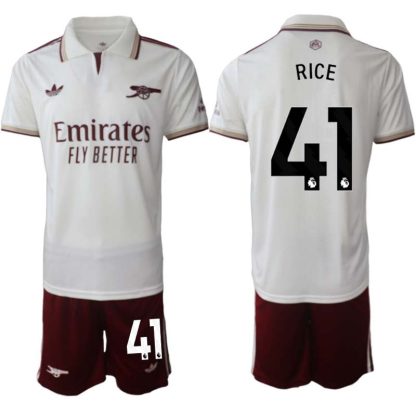 Arsenal Herr Tredjeställ 2025/26 – Declan Rice 41 – Kortärmad Fotbollströja + Shorts