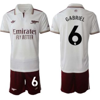 Arsenal Herr Tredjeställ 2025/26 – Gabriel Magalhães 6 – Kortärmad Fotbollströja + Shorts