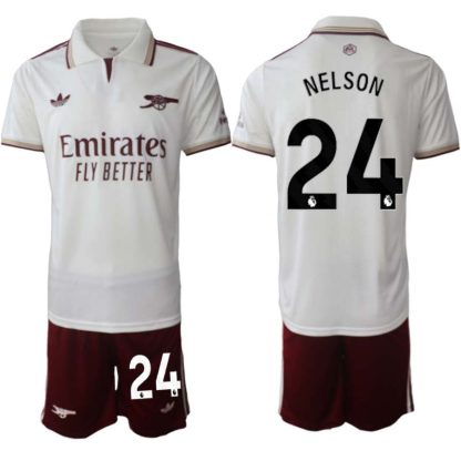 Arsenal Herr Tredjeställ 2025/26 – Reiss Nelson 24 – Kortärmad Fotbollströja + Shorts